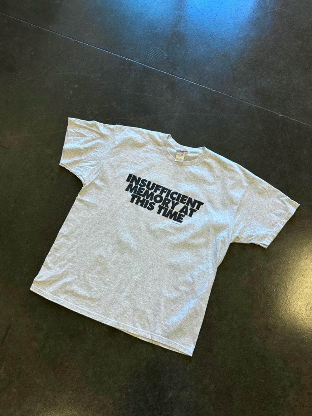 "Insufficient Memory This Time" graphic tee